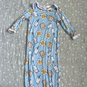 Little Sleepies Newborn Breakfast Buddies Blue Gown